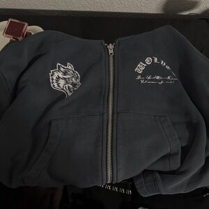 Darc sport cropped navy hoodie